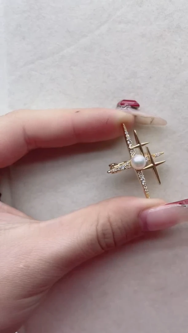 【闪购商品】海水珍珠胸针未镶嵌Y6