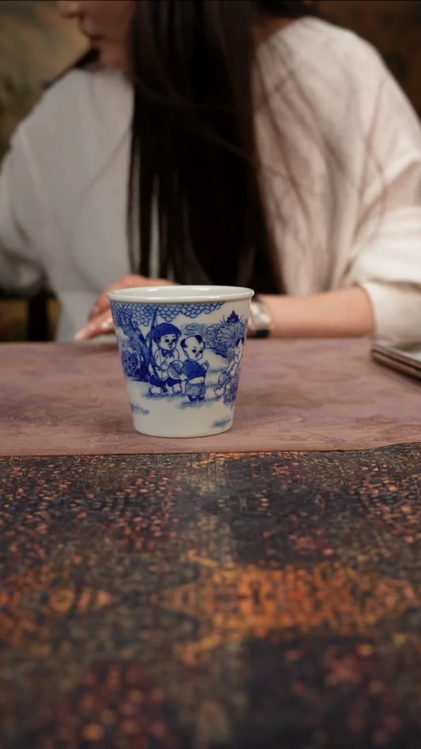 杯景德镇陶瓷杯碗柴烧多人