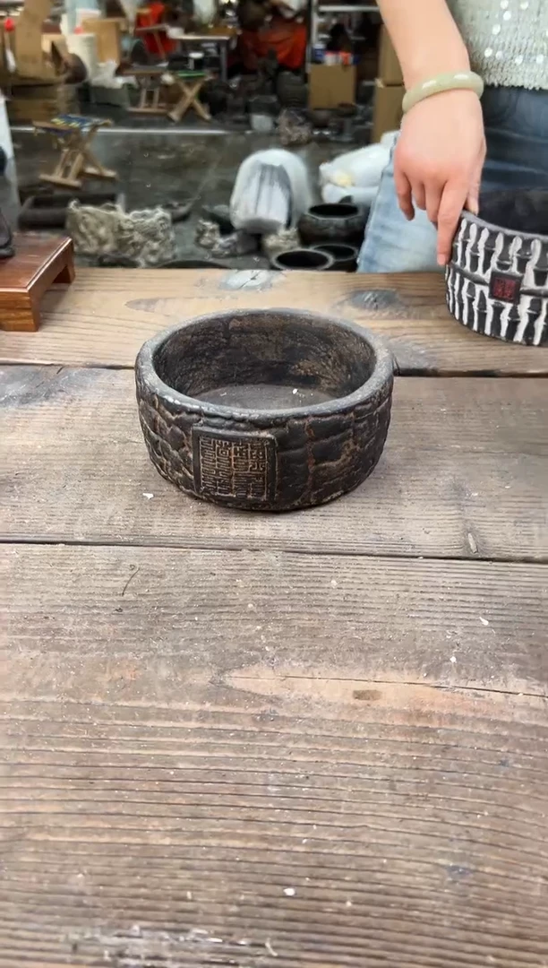 陶土【闪购商品】- 小圆裂纹盆