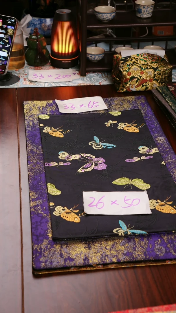 【梦幻蝴蝶双面】中国风干泡织锦茶席26*50