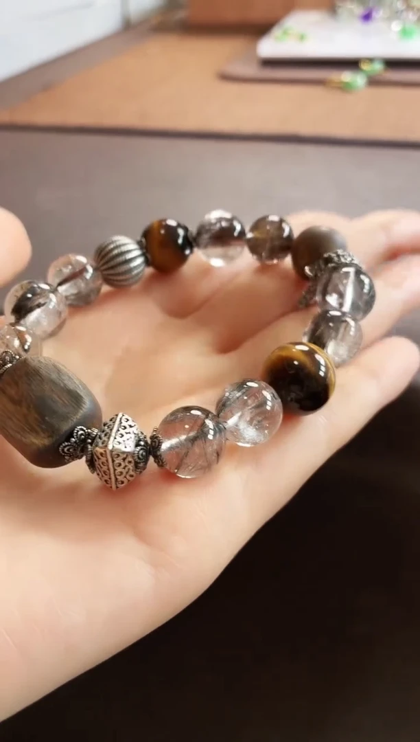 银S925镶嵌手串水晶手饰