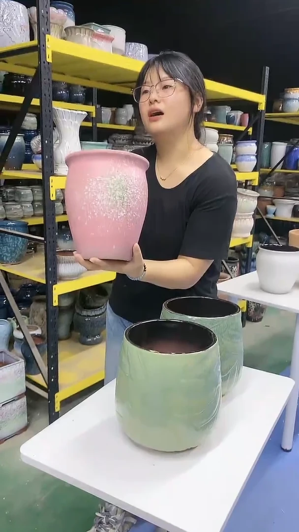 宜兴紫砂粗陶花盆