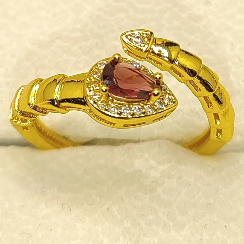 4015天然紫牙乌腰缠万贯h石榴石戒指c