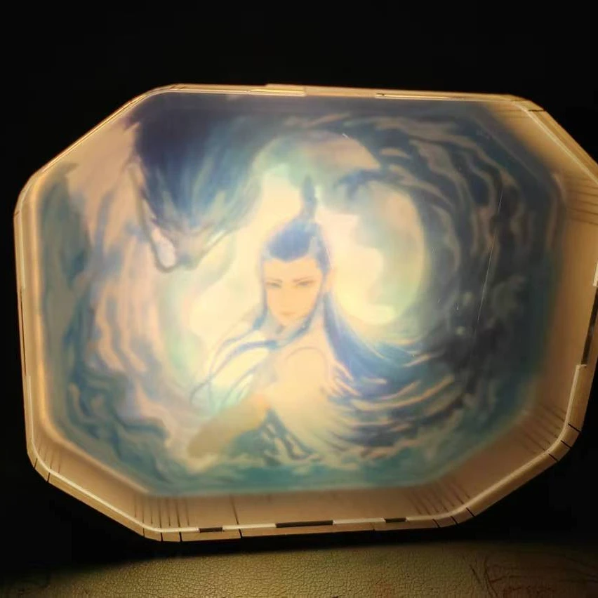 摆台夜灯哪吒敖丙，DIY手工