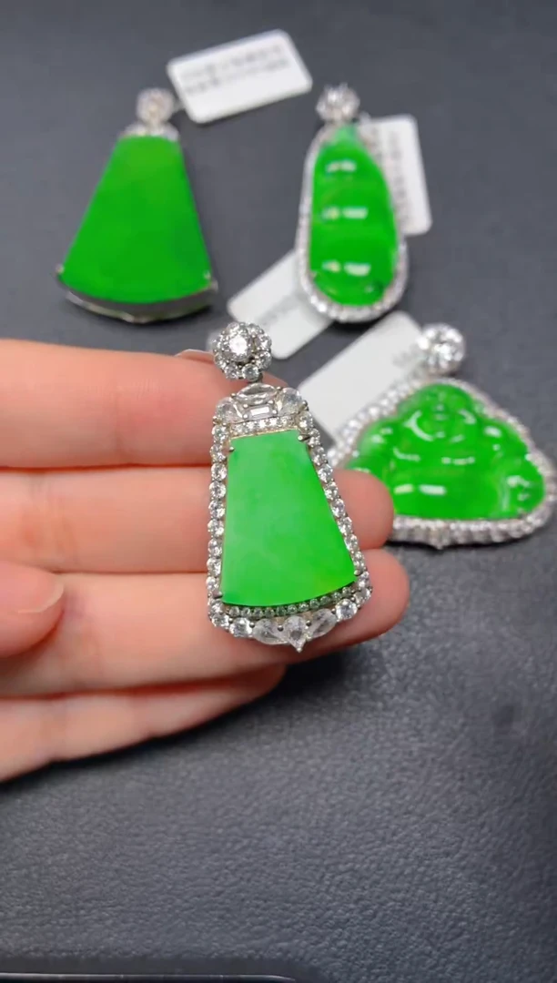 颈饰银S925镶嵌翡翠1