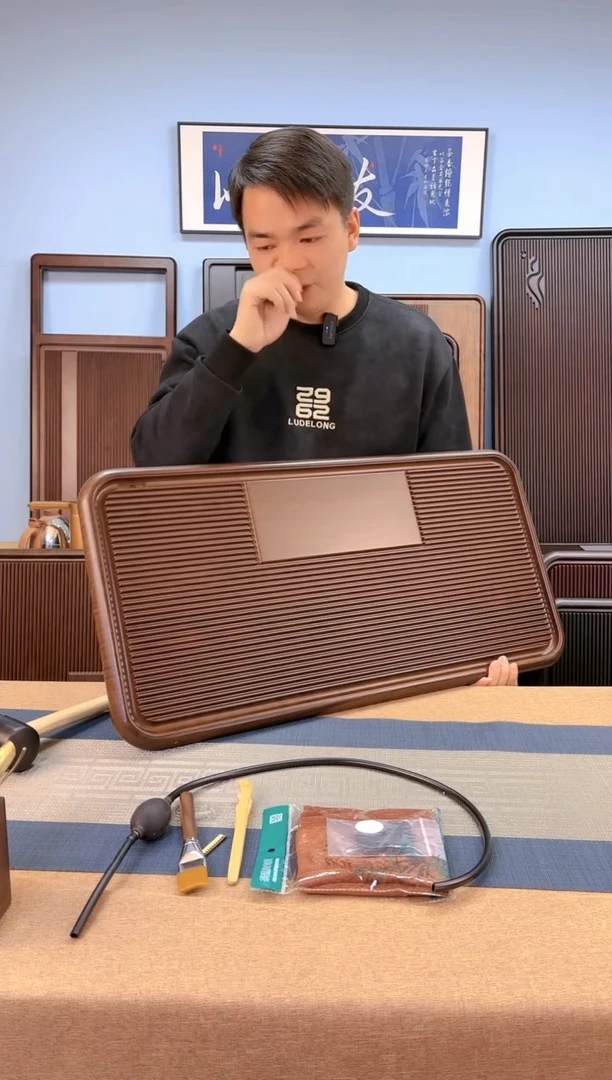 【闪购商品】凌龙黄色款式茶盘80*40*4