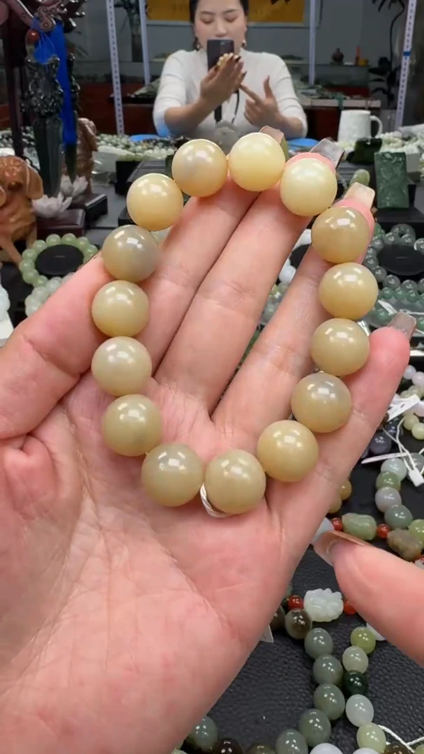 未镶嵌手链和田玉新疆且末蜂蜜糖卡14