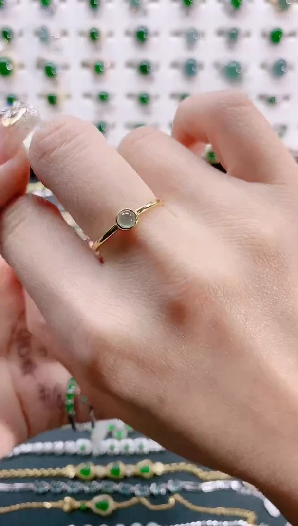 【闪购商品】翡翠戒指银S925镶嵌天然翡翠