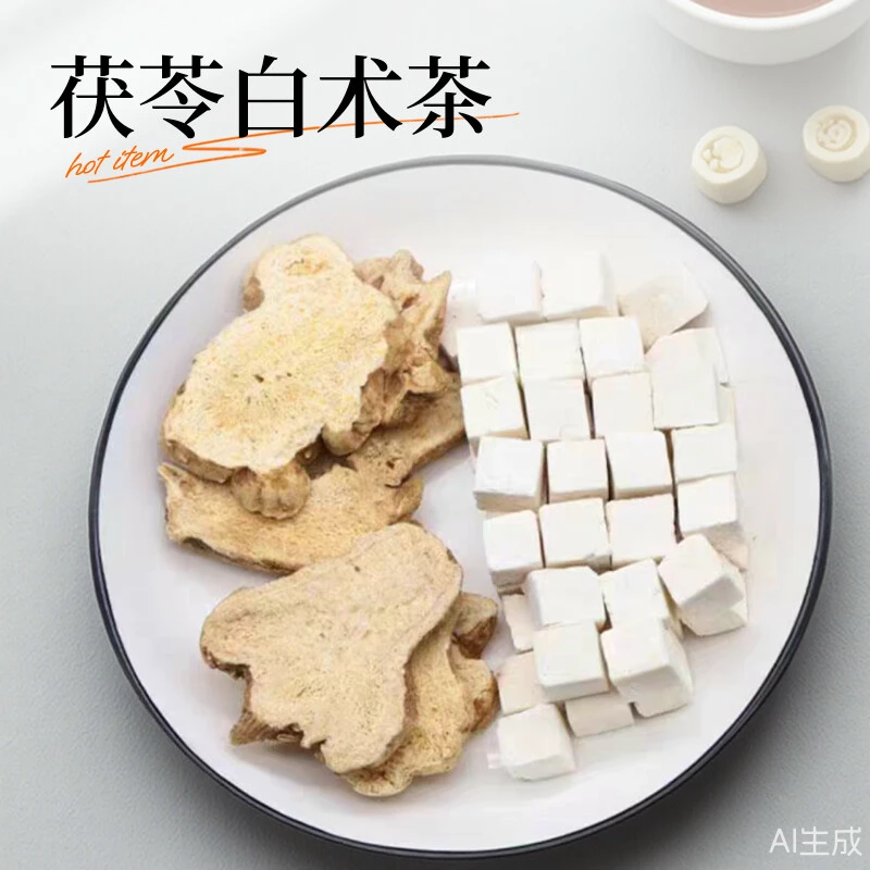 白术茯苓茶中药材泡水喝组合山楂玉竹岳西县茯苓丁河北白术片