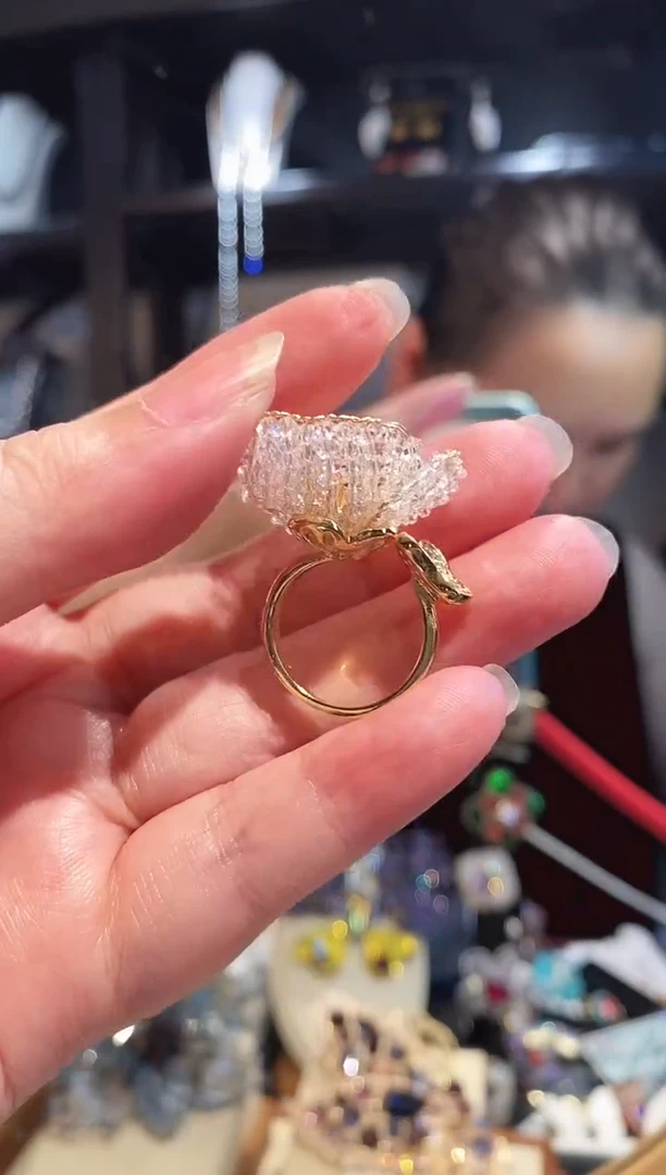 仿水晶铜合金高货 西子 戒指