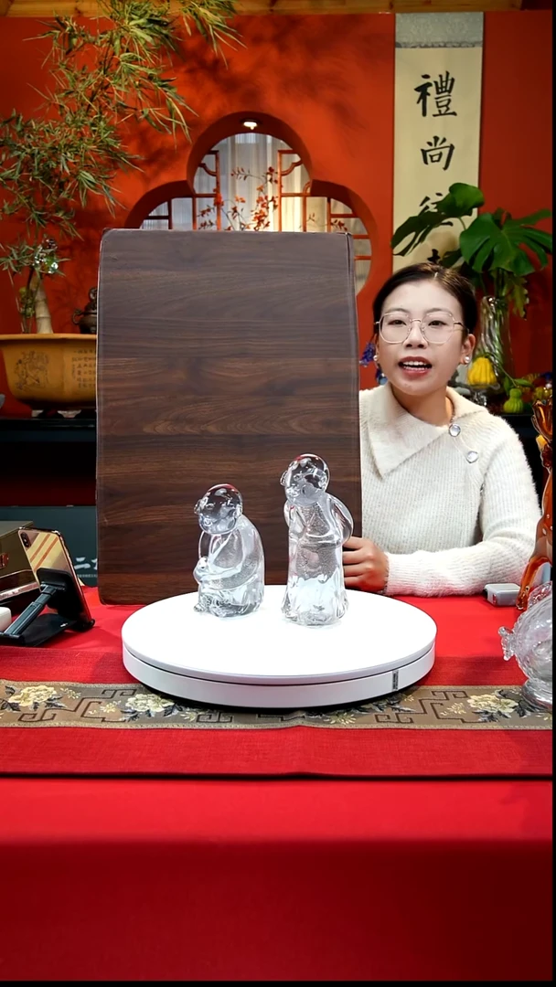 手工艺品琉璃行者一对