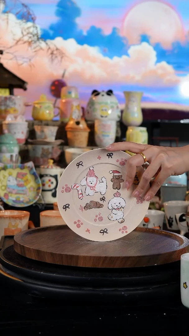 陶瓷便携款手工手绘景德镇陶瓷