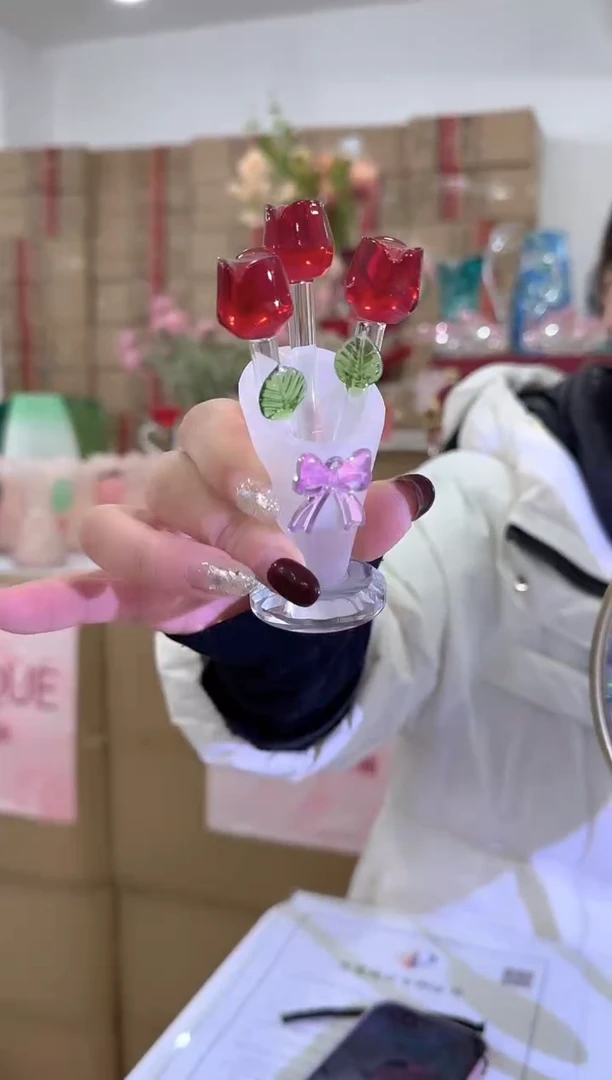 【闪购商品】无铅玻璃美全花器-j-早36