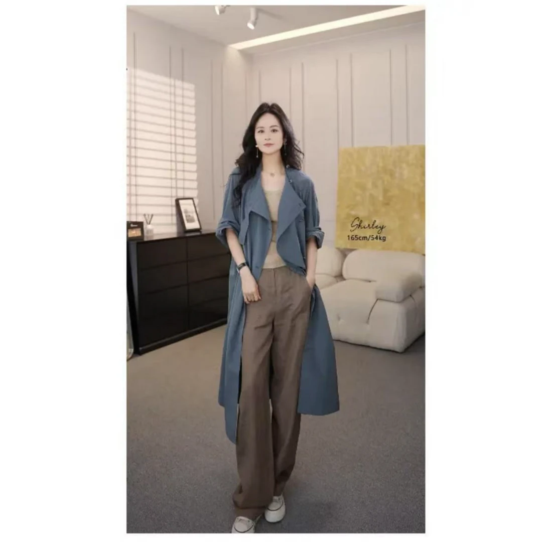 AMASS/阿玛施秋冬简约百搭小立领爱心系列中长款风衣外套 5400782