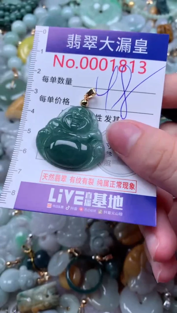 翡翠未镶嵌吊坠(不含链)1813