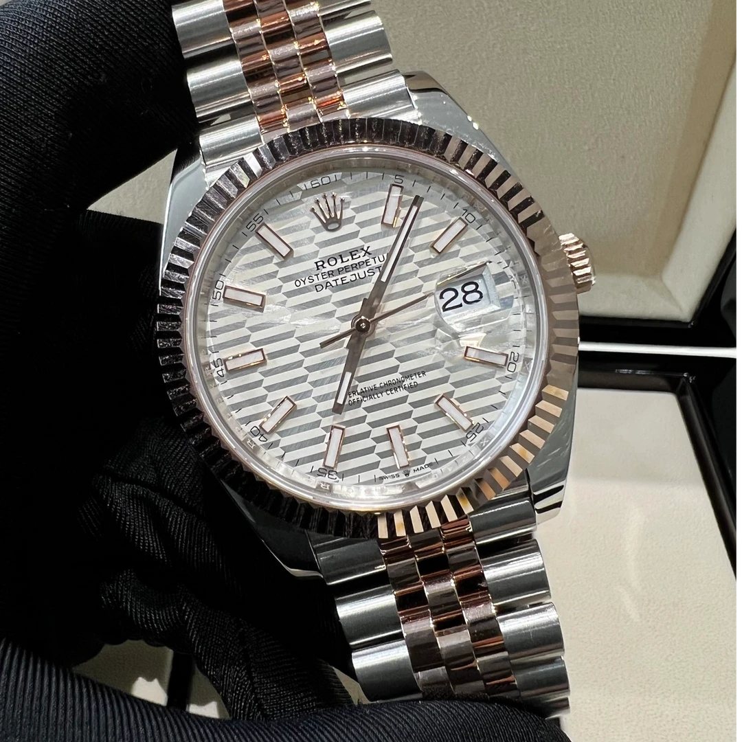 95新 Rolex/劳力士 劳力士日志126331白波纹盘22年全套
