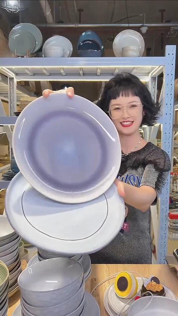 瓷02外贸原单尾货釉下彩陶瓷默认微瑕