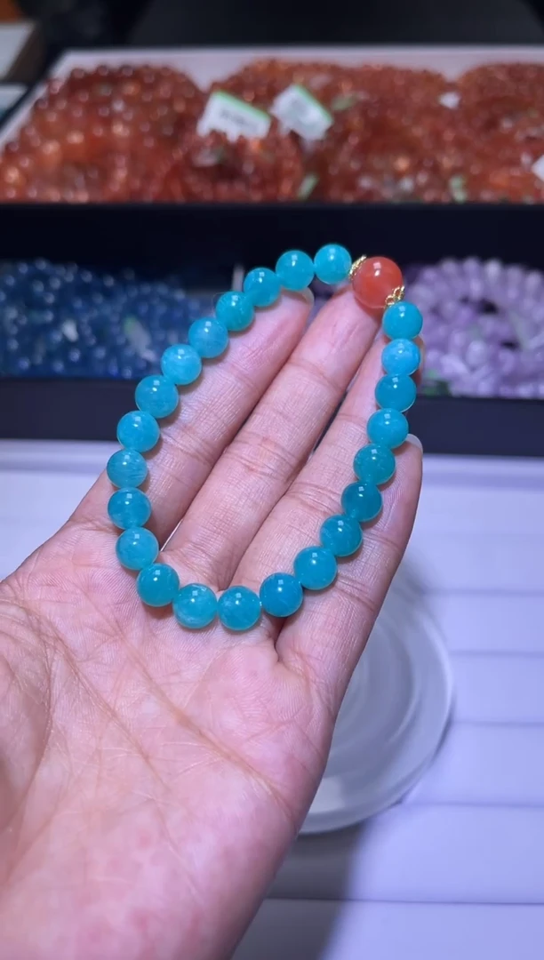 未镶嵌手串天河石J037-天河石设计款单圈-多样性发其一