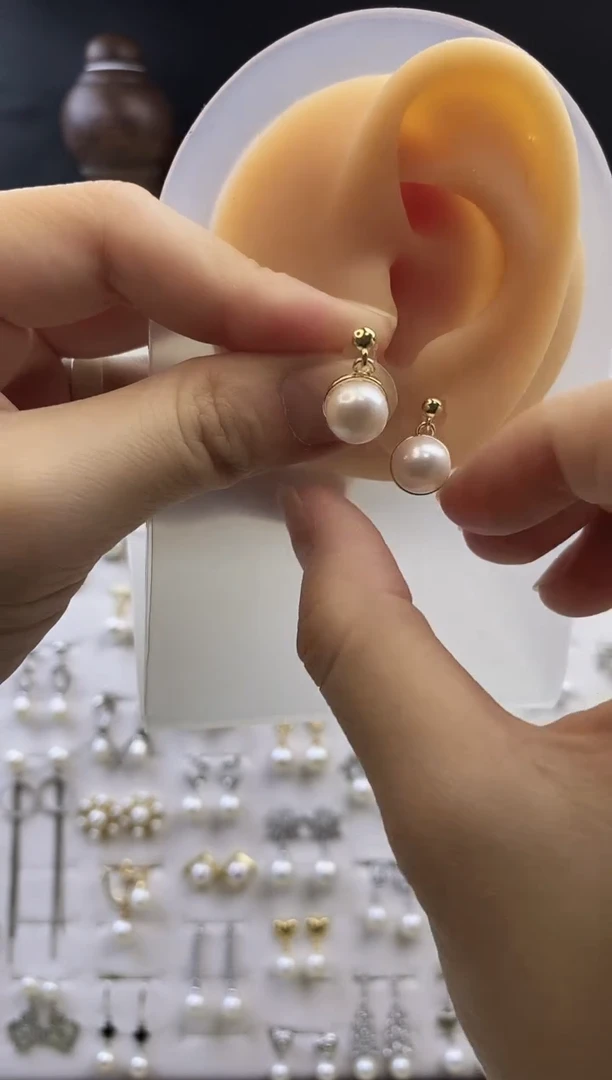合金耳饰淡水珍珠20