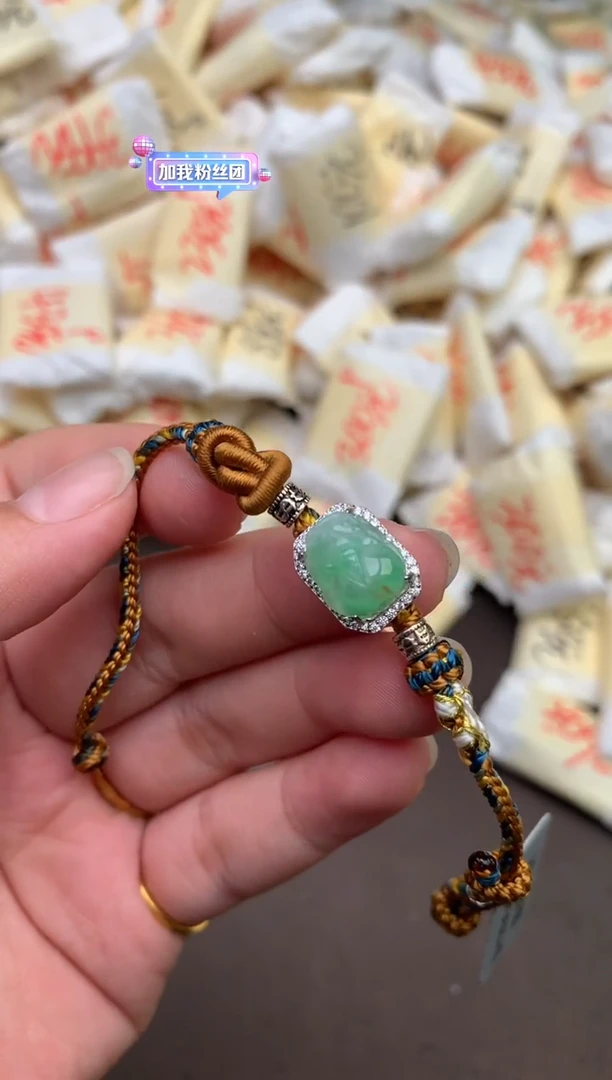 翡翠挂件银S925镶嵌—