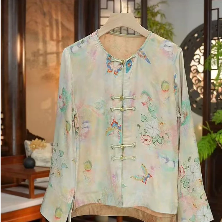 【香妃】新中式短外套香港撤柜盘扣新中式外套外套开衫印花中国风