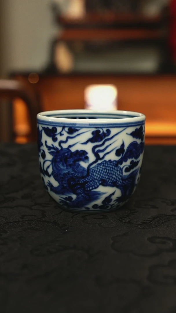 元黛工坊麒麟追凤大不倒杯