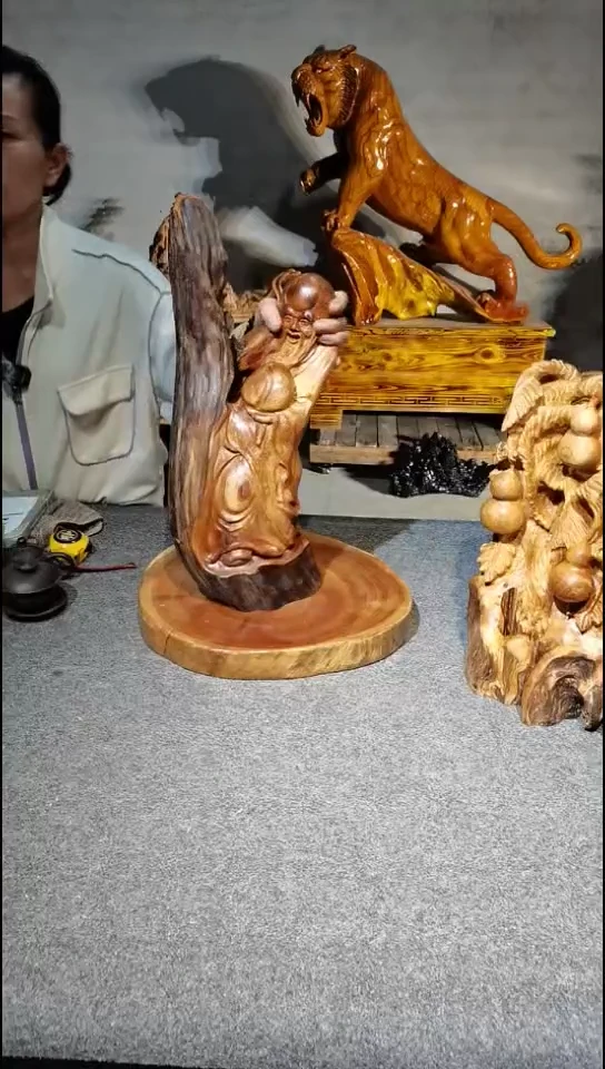 木锋**下果香，寿星摆件，