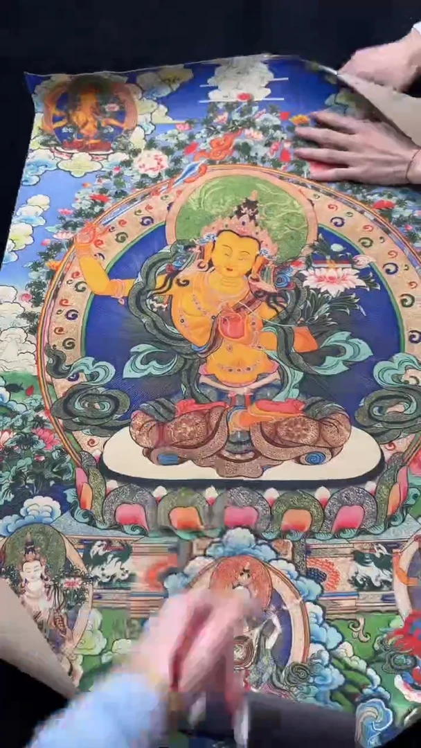 装裱画手绘唐卡藏艺阁TK16063