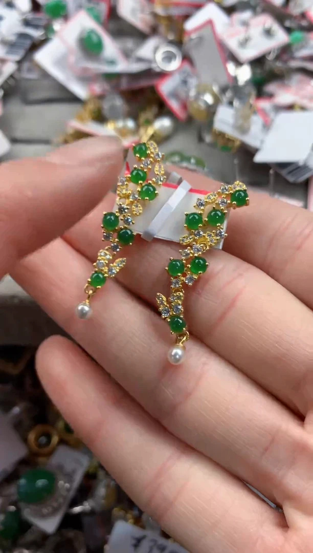 银S925镶嵌戒指翡翠111   7