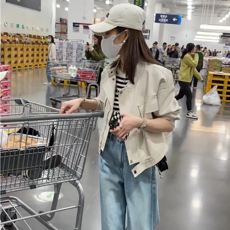 2025春季新款休闲小皮衣外套女宽松显瘦