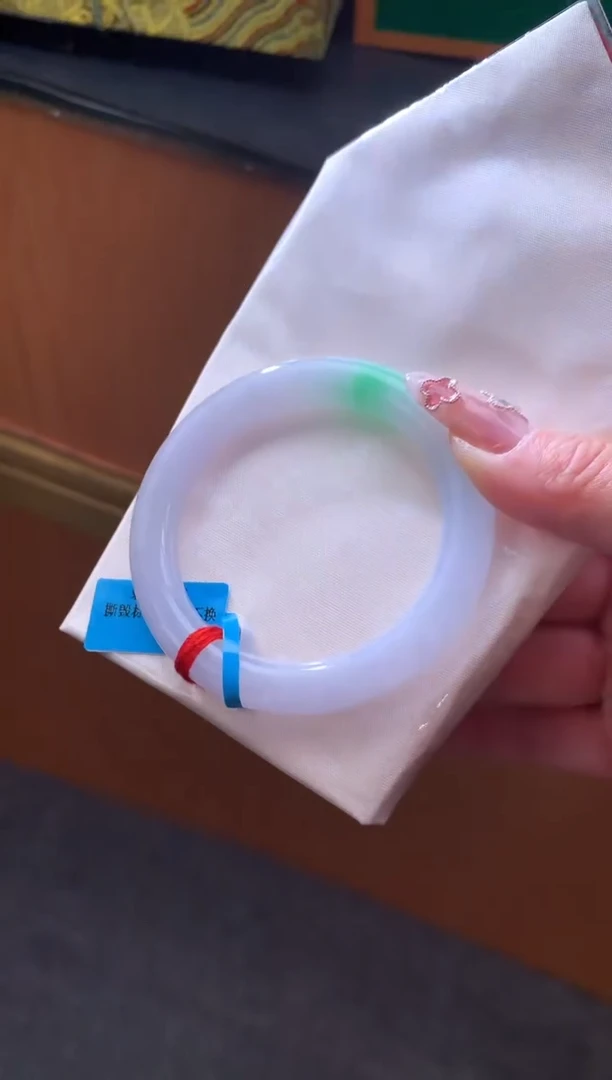 未镶嵌手镯翡翠-F8-圆条53.7