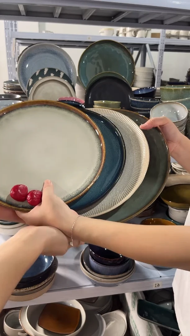 陶瓷外贸尾货瑕疵满20包邮X4 大盘组合