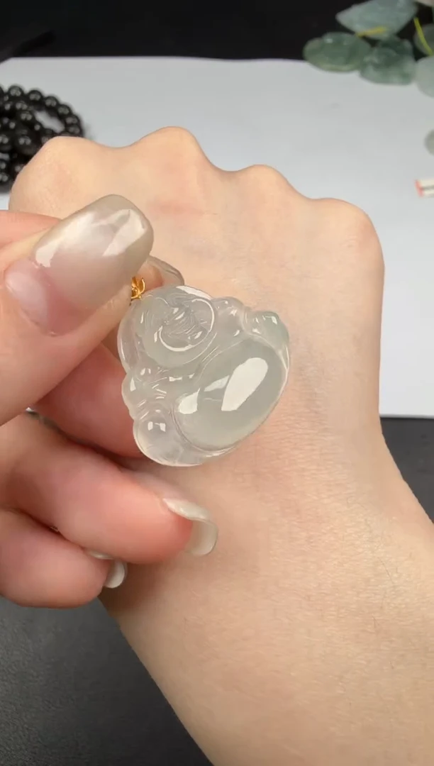 吊坠(不含链)18K金镶嵌翡翠翡翠饰品-65