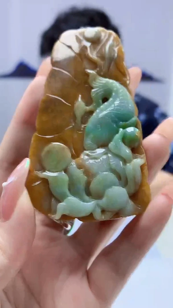 【闪购商品】定制翡翠未镶嵌4688DD-毛货挂件67