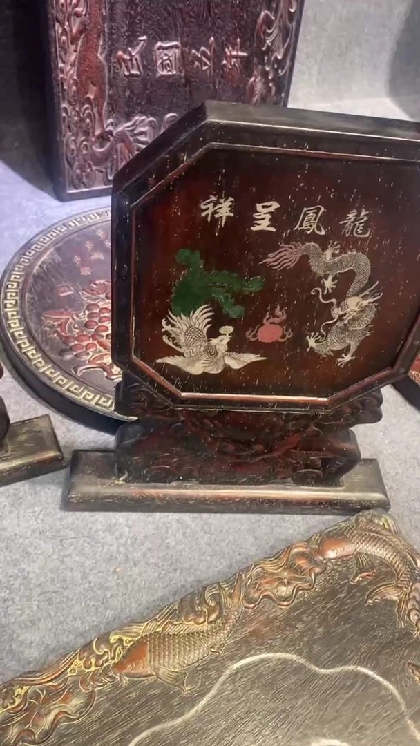 香榧木紫檀拆件雕刻板以直播间实物为准