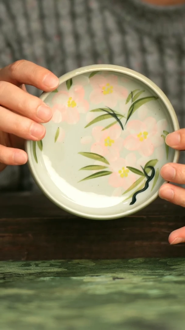 陶瓷青诗集手工手绘瓷器