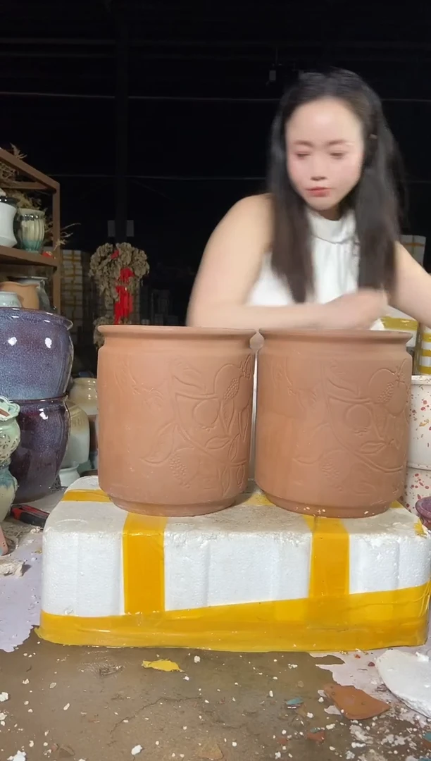 宜兴紫砂粗陶花盆21/23