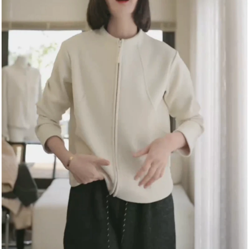 冬季加厚双面秋冬立领卫衣女韩版宽松休闲百搭上衣LK2508576