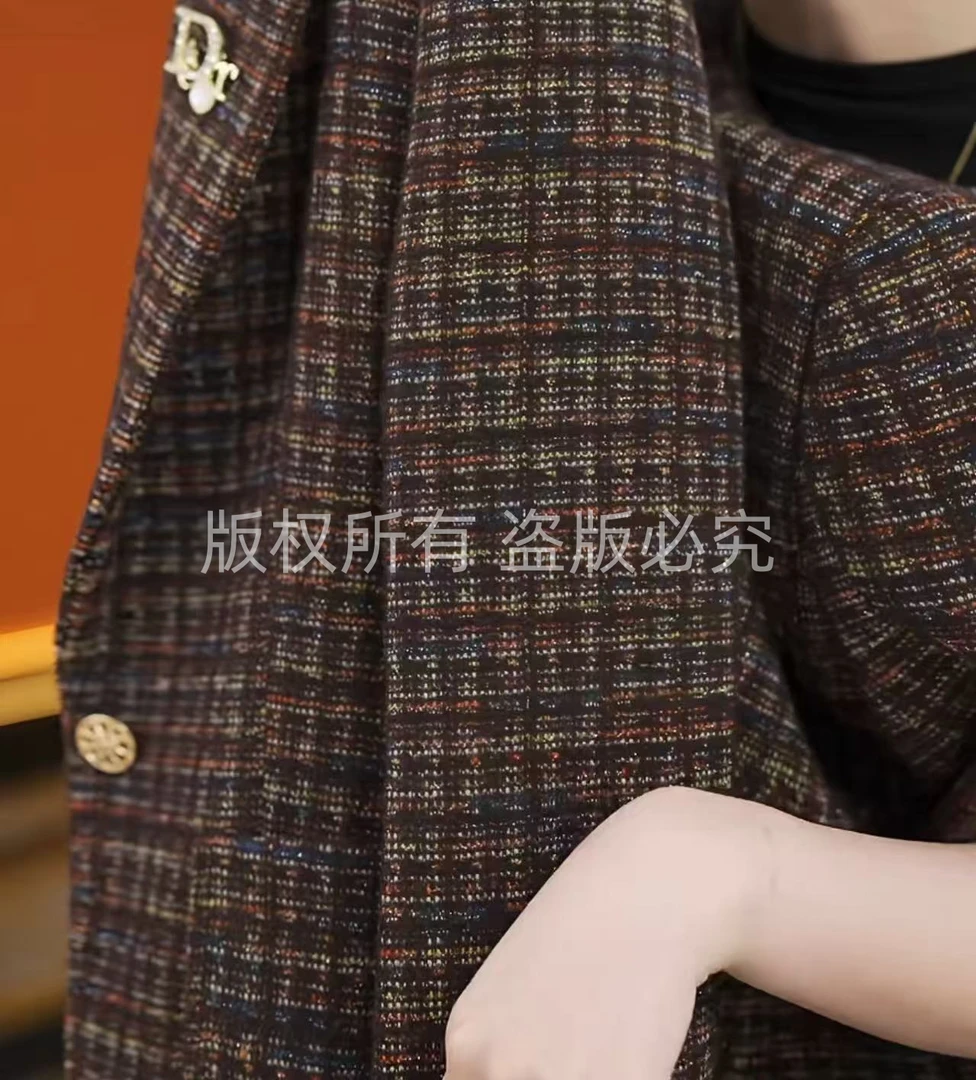 【送运费险】【送胸针】杭州原版正品2025年秋冬修身优雅咖色外套女