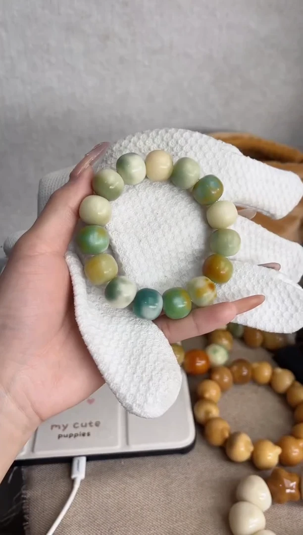 【闪购商品】菩提根/象牙果手串干磨桶珠14*15mm手串V98