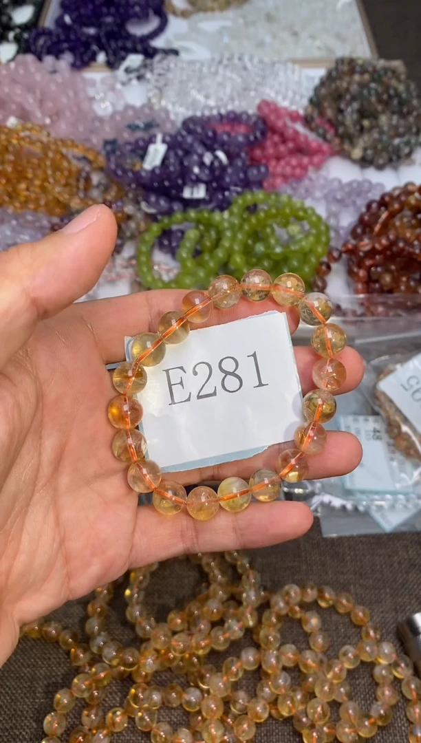 水晶手链未镶嵌黄塔晶10MM