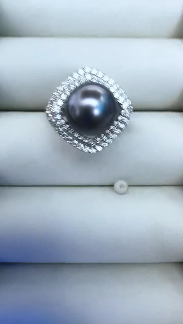 【闪购商品】海水珍珠戒指银S925镶嵌戒指