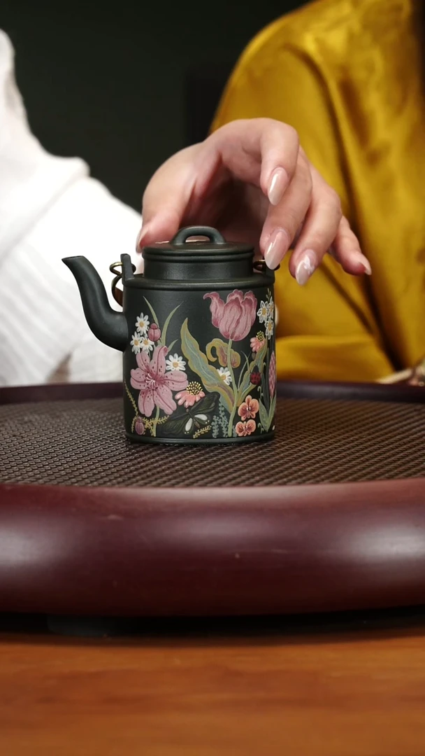 茶壶紫砂19QMJ绮梦提梁民国绿200cc