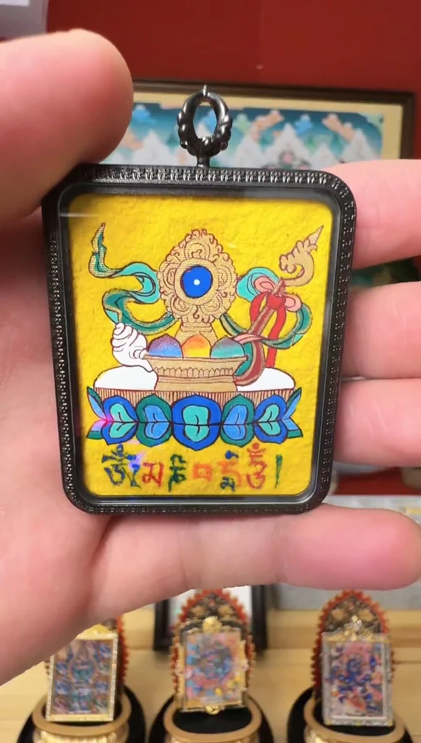 吊坠聚宝盆---热贡元旦唐卡画院