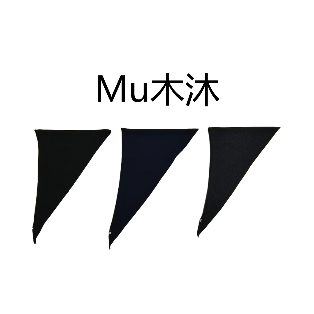 Mu木沐♠新品彩线边卷边针织三角围脖围巾