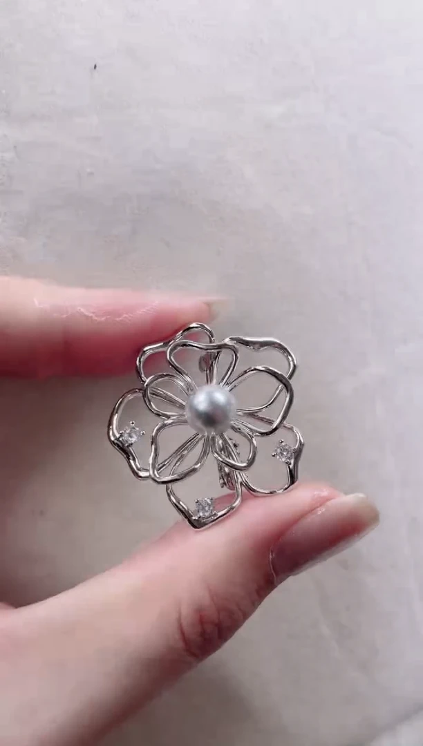 【闪购商品】海水珍珠胸针未镶嵌a659