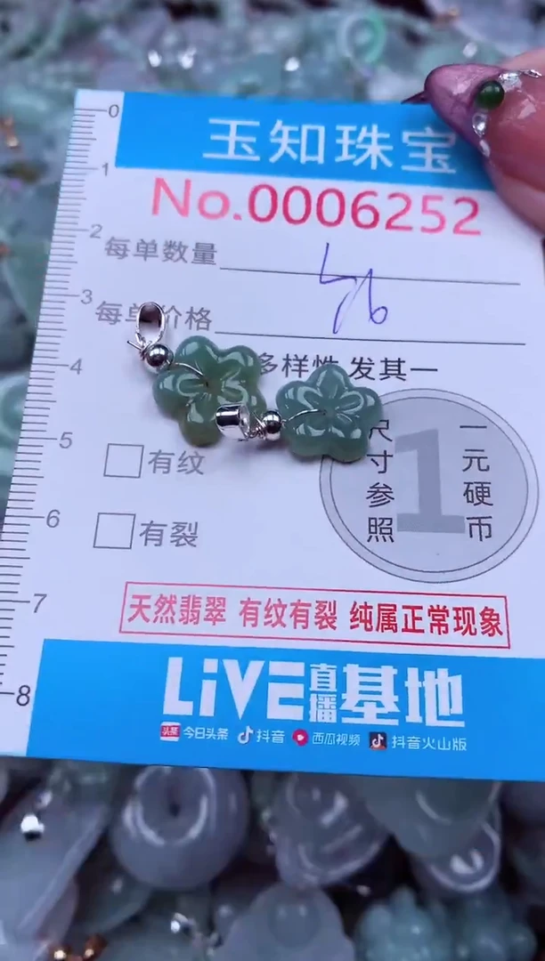 吊坠(不含链)未镶嵌翡翠6252