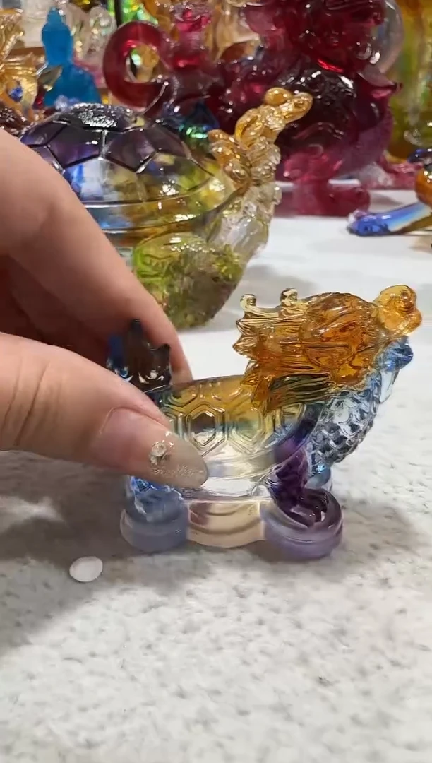 琉璃手工艺品微微瑕龙龟