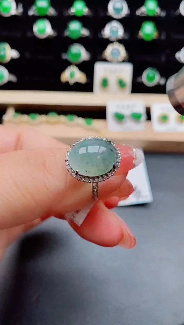 【闪购商品】翡翠戒指银S925镶嵌1212
