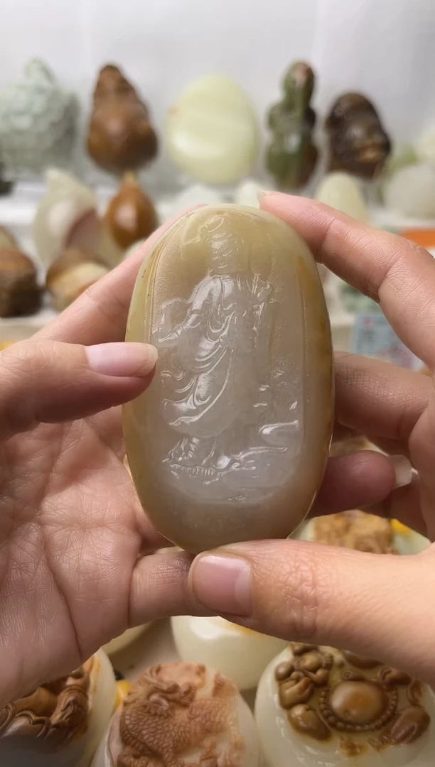 石材古青石棉纹正常不退换观音